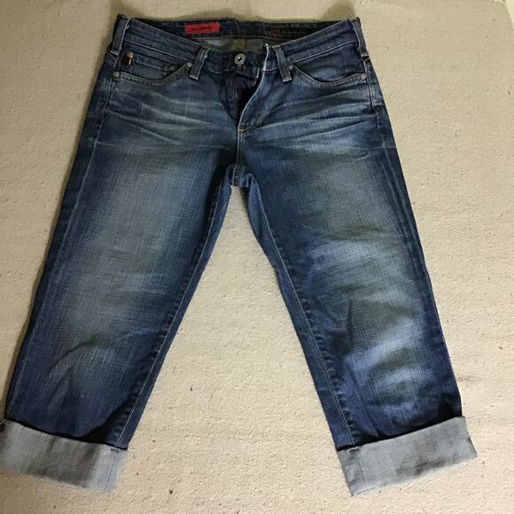 Adriano Goldschmied  Bermuda Shorts Sz 28R EUC Med Wash Rolled Hem Jean Shorts - Picture 2 of 14